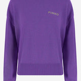 MAGLIONE IN LANA E CASHMERE CON LOGO 105561 A2SIYC6 PINKO 