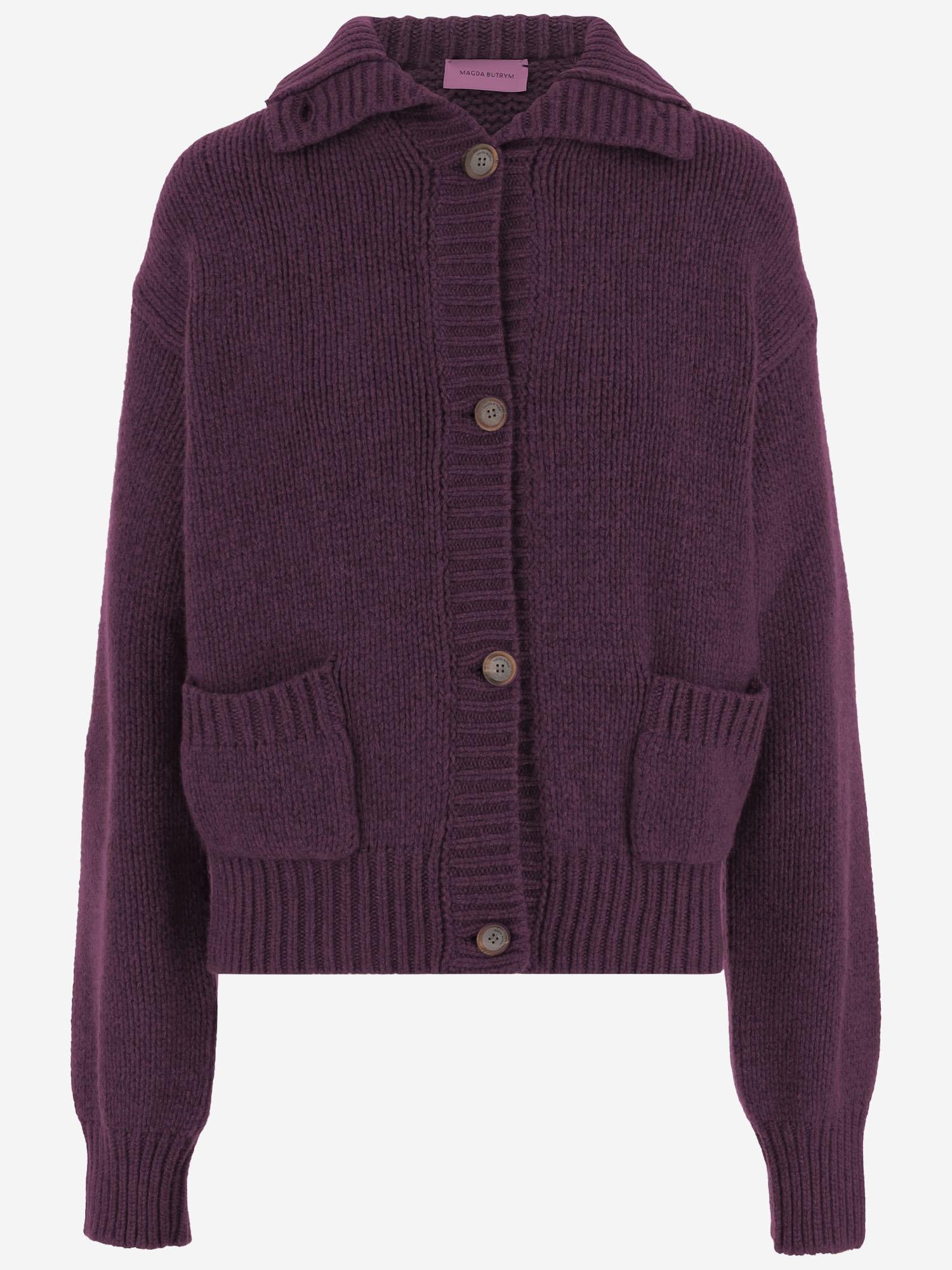 CARDIGAN IN CASHMERE 310925 BORDEAUX MAGDA BUTRYM 