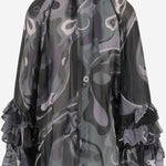 BLUSA IN VISCOSA CON STAMPA A MOTIVO ASTRATTO 5URM11 5U780016 EMILIO PUCCI 