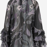 BLUSA IN VISCOSA CON STAMPA A MOTIVO ASTRATTO 5URM11 5U780016 EMILIO PUCCI 