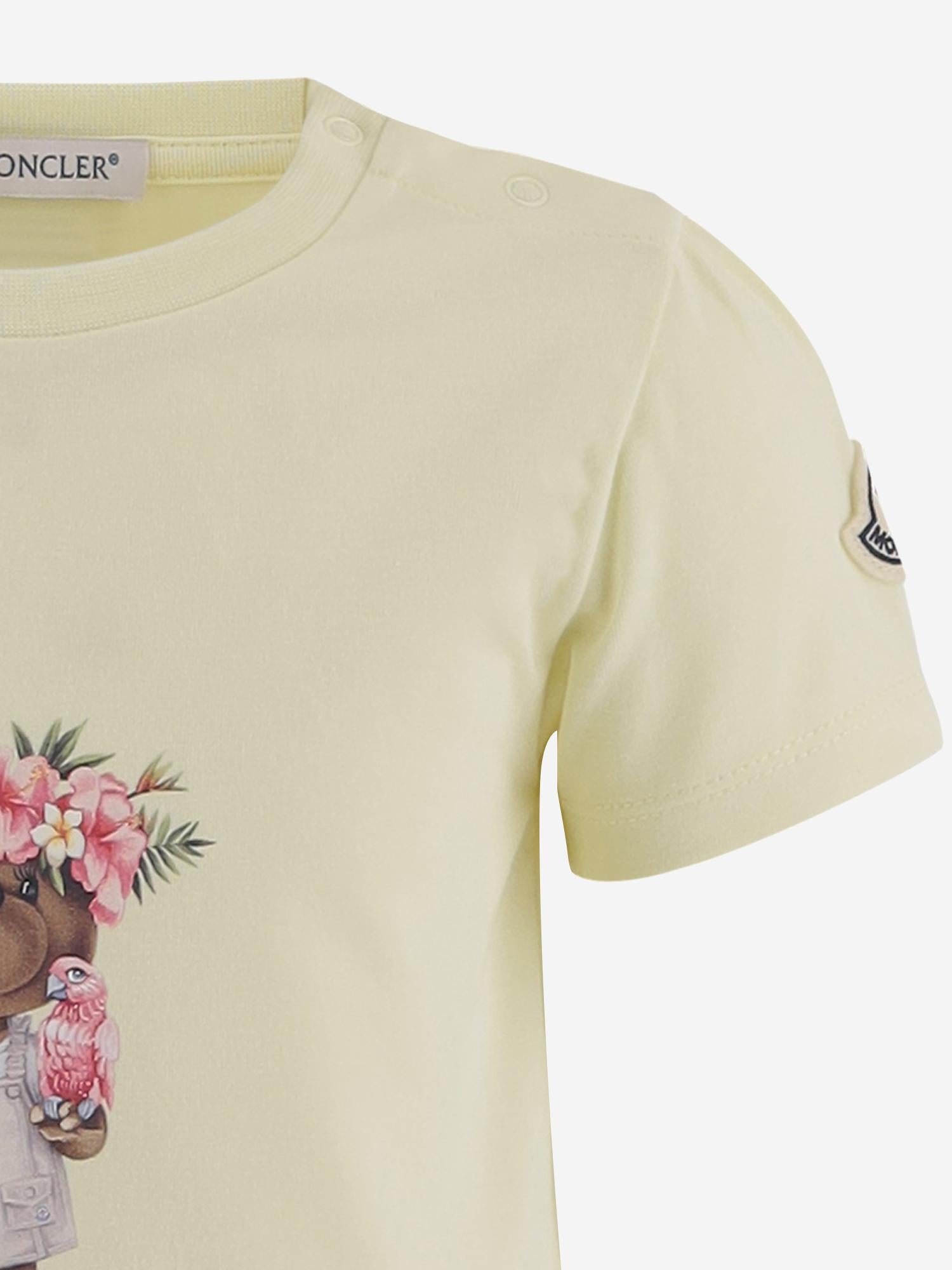 T-SHIRT IN COTONE STRETCH CON STAMPA 8C0001189AUM 102 MONCLER ENFANTS 