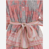 ABITO IN COTONE CON MOTIVO floreale NEWTOILE 04STRAWBERRYGREY PEPS CANNES 