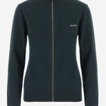MAGLIONE IN CASHMERE CON ZIP E TOPPE AI GOMITI MMF995 1748F0L76 MIU MIU 