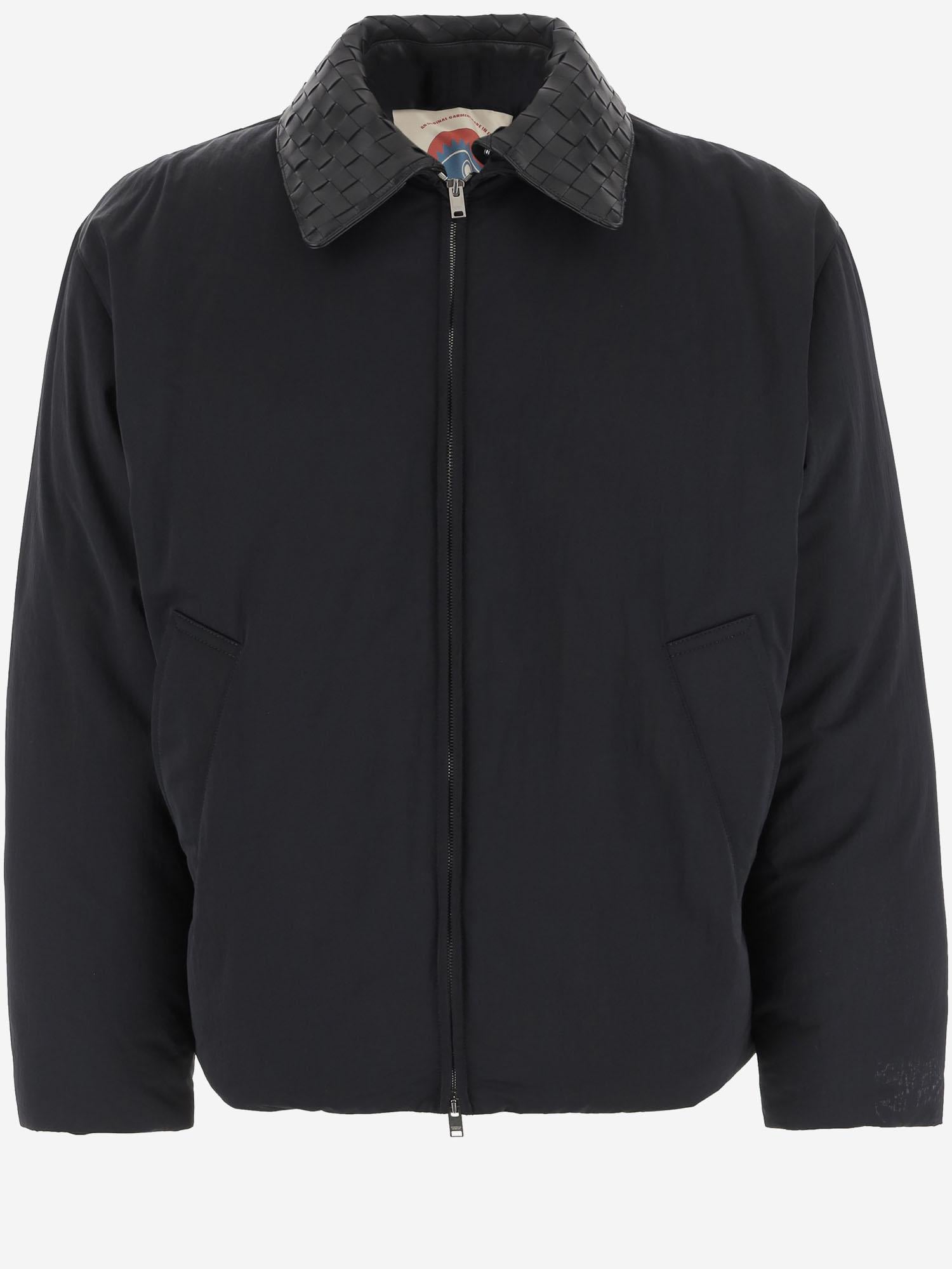 GIACCA IN NYLON CON COLLETTO INTRECCIATO 837043 V5O301000 BOTTEGA VENETA 