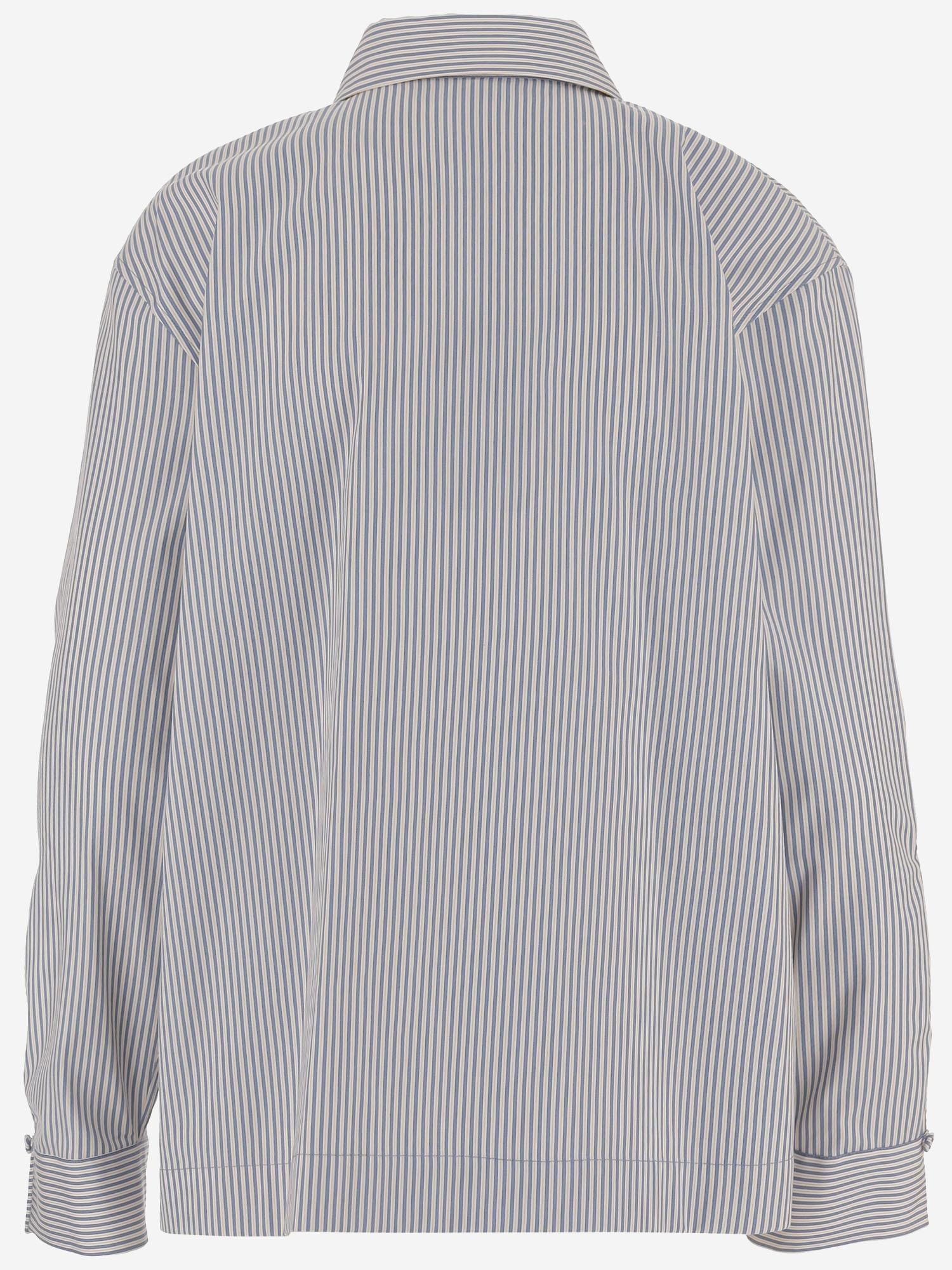 CAMICIA IN COTONE CON MOTIVO A RIGHE FS8318 AVJXF1UKD FENDI 