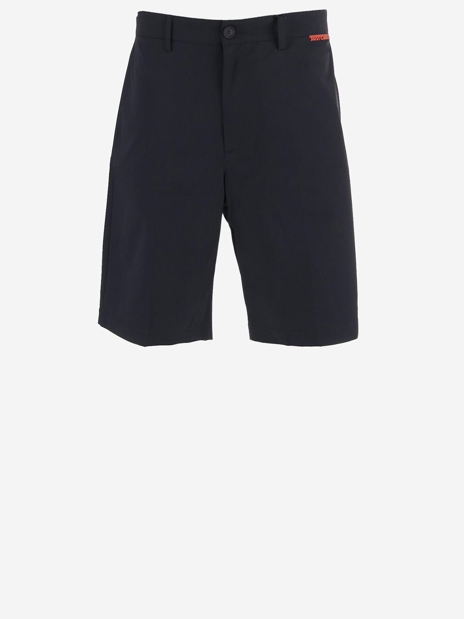 PANTALONI CORTI IN NYLON STRETCH CON LOGO 80OAD114 N0600231 JUST CAVALLI 
