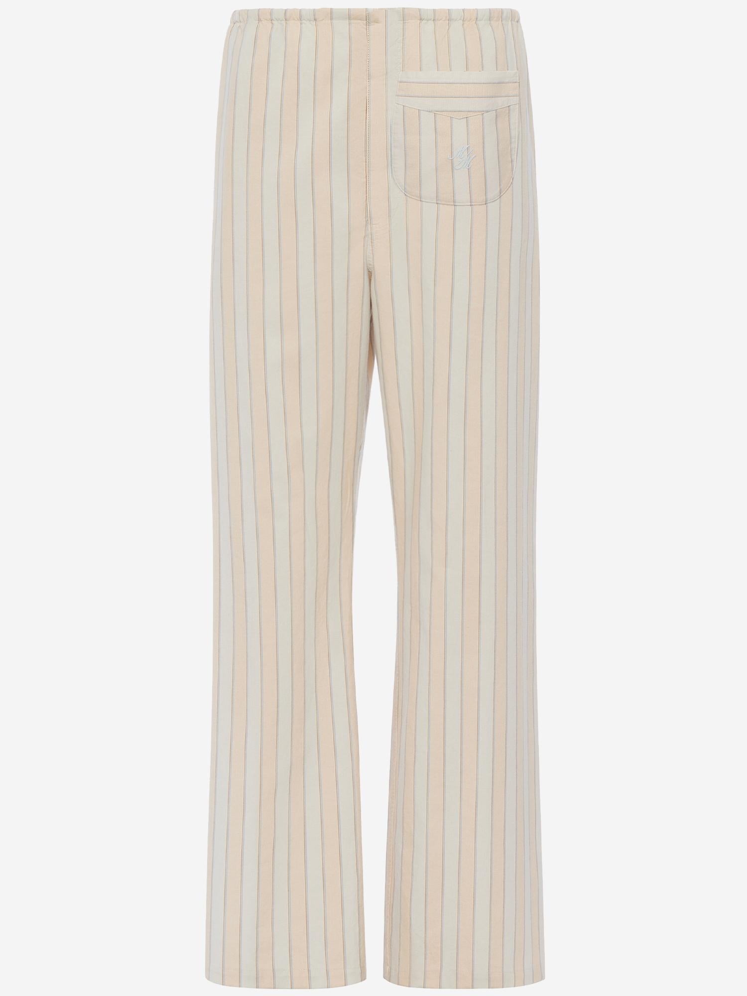 PANTALONI IN COTONE A RIGHE S50KA0713 M35725001F MAISON MARGIELA 