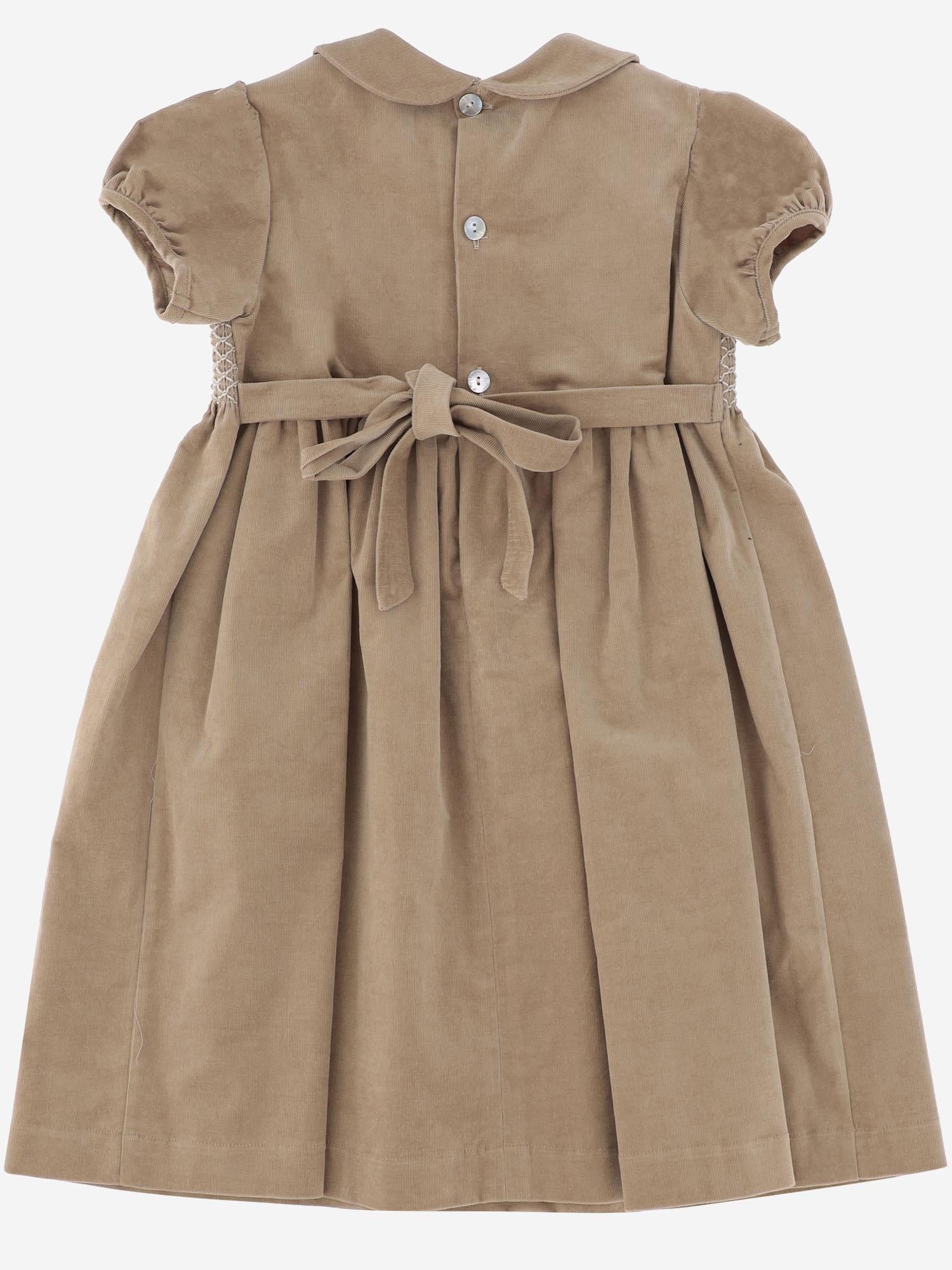 ABITO IN COTONE STRETCH CON SMOCK LILLI 56 NICOLETTA FANNA KIDS 