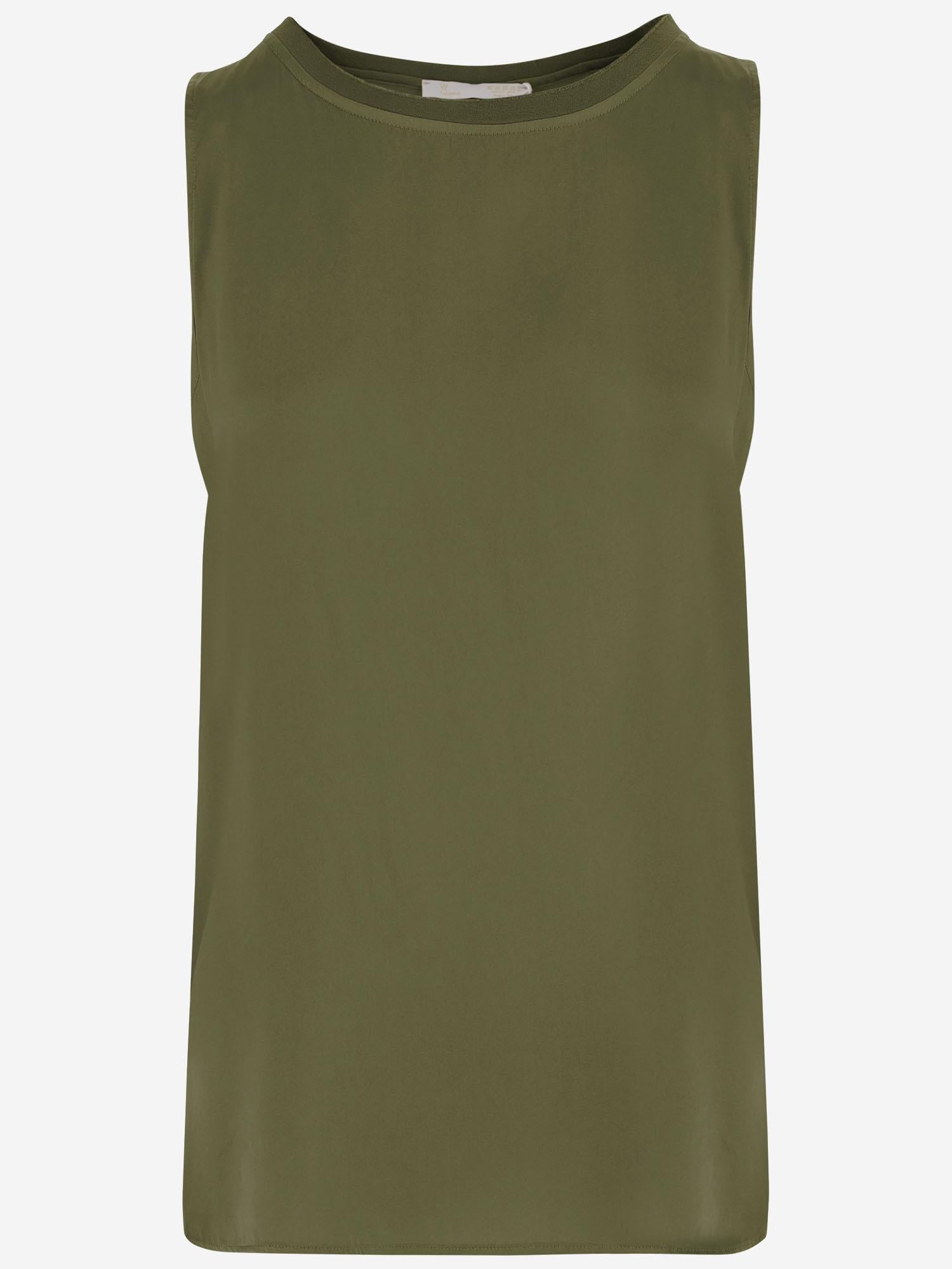 TOP SENZA MANICHE IN COTONE STRETCH POPPYC TE075C500 Q-WINS 