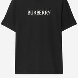 T-SHIRT IN COTONE CON LOGO 8122387 BLACK BURBERRY 