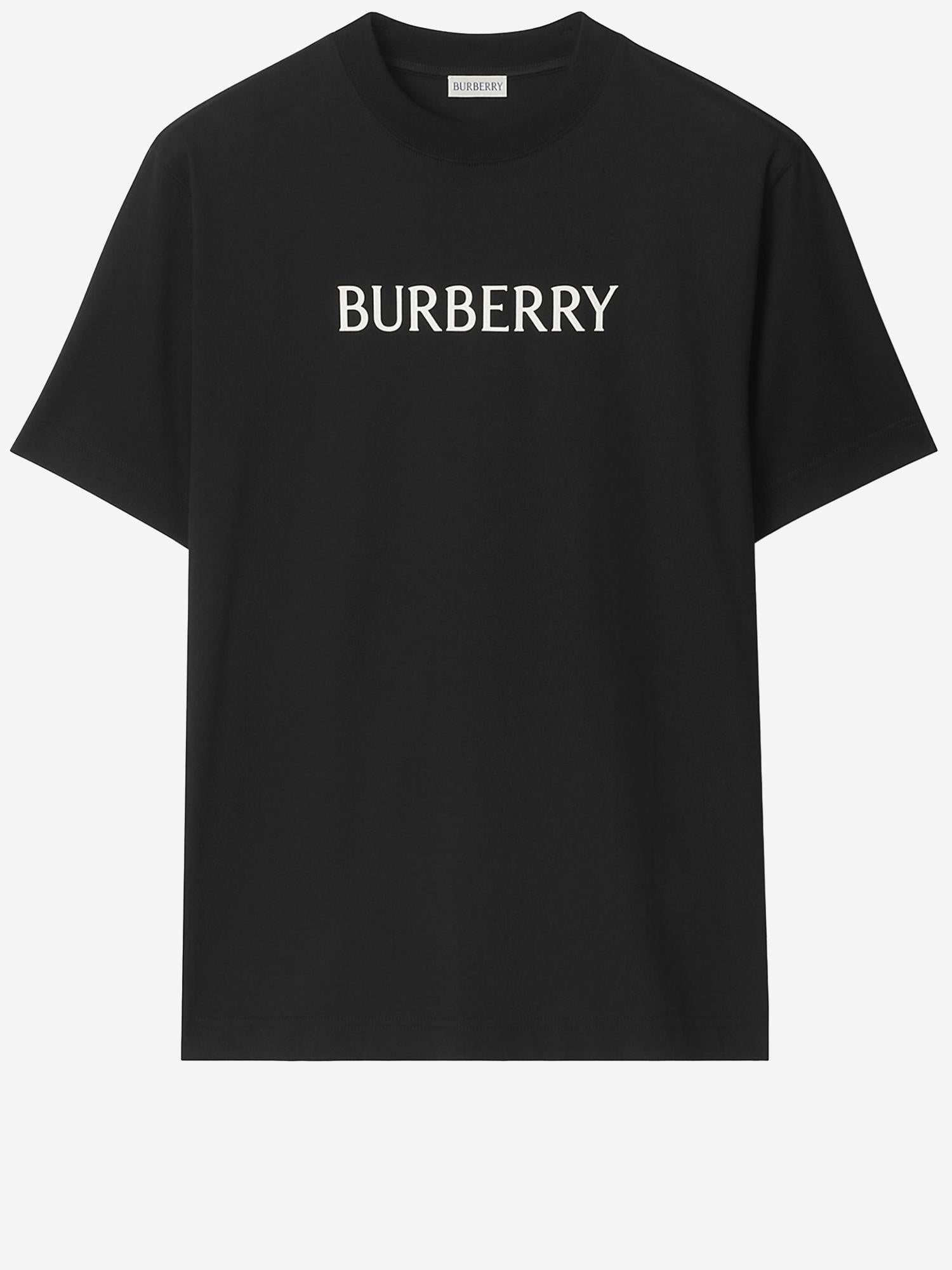 T-SHIRT IN COTONE CON LOGO 8122387 BLACK BURBERRY 
