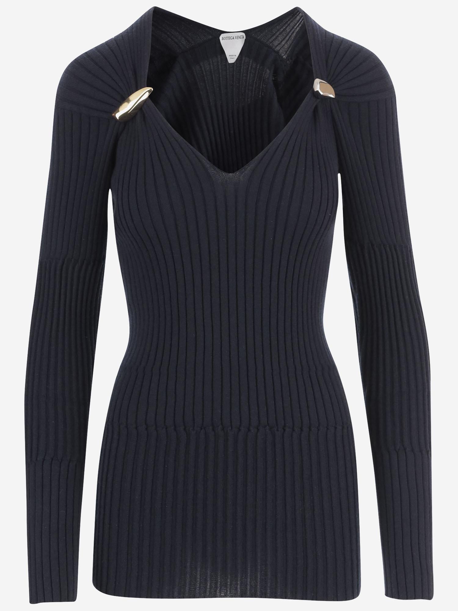 MAGLIA IN CASHMERE E SETA 854933 V2DK04071 BOTTEGA VENETA 