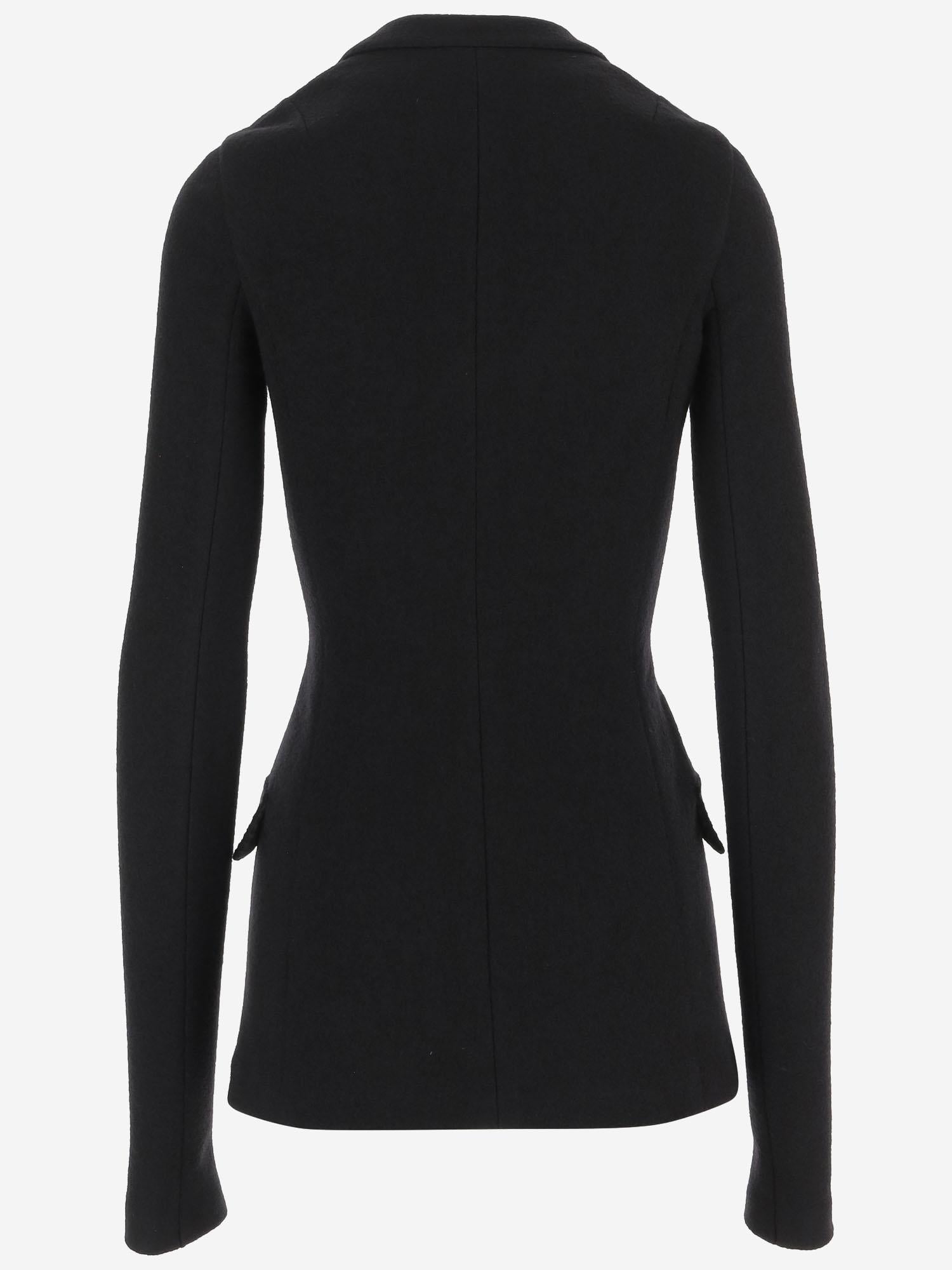 GIACCA DOPPIOPETTO IN PANNO LANA F27HDT HU2BBN0000 DOLCE & GABBANA 