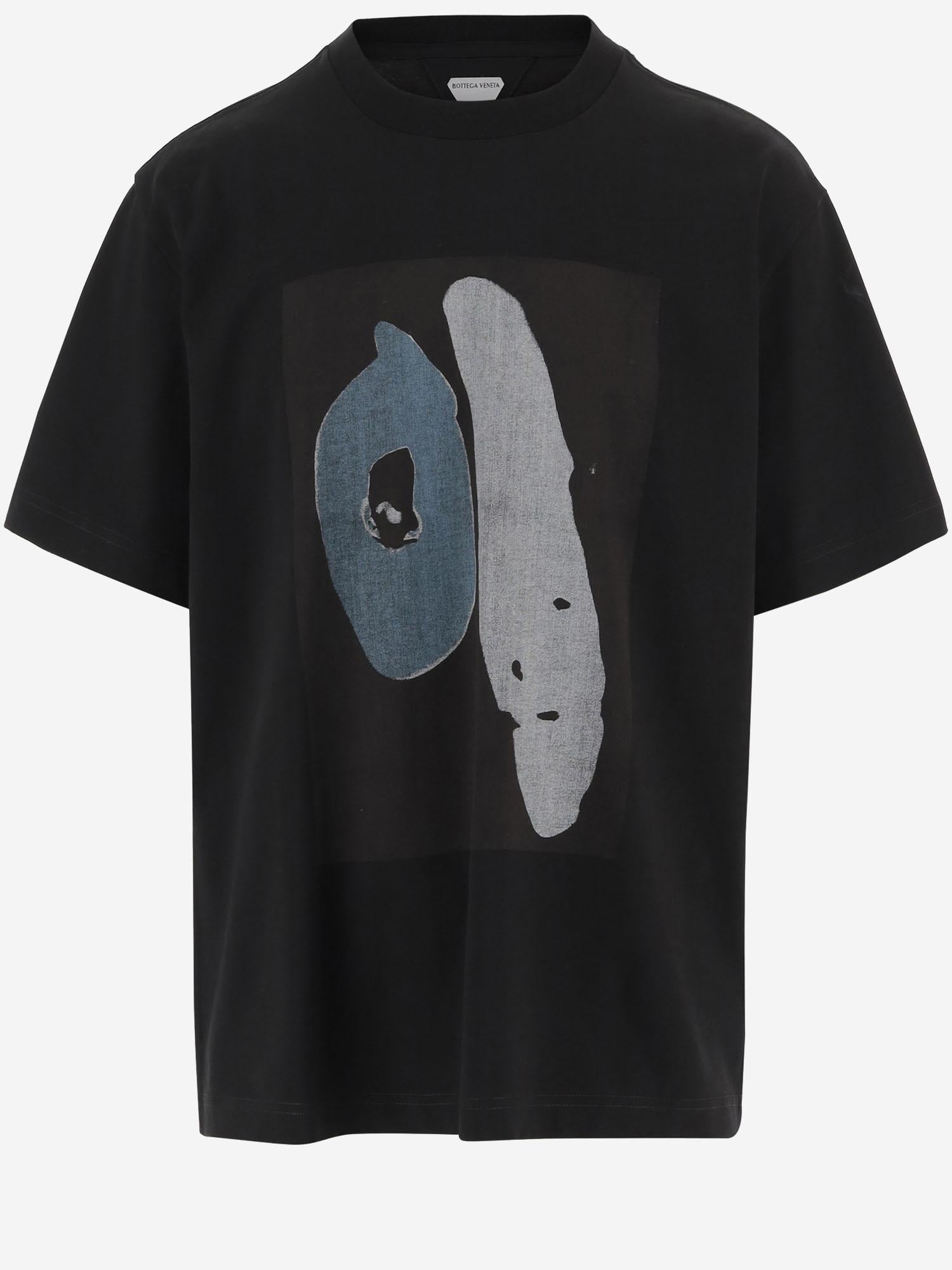 T-SHIRT IN COTONE CON STAMPA 864789 V6JW01010 BOTTEGA VENETA 