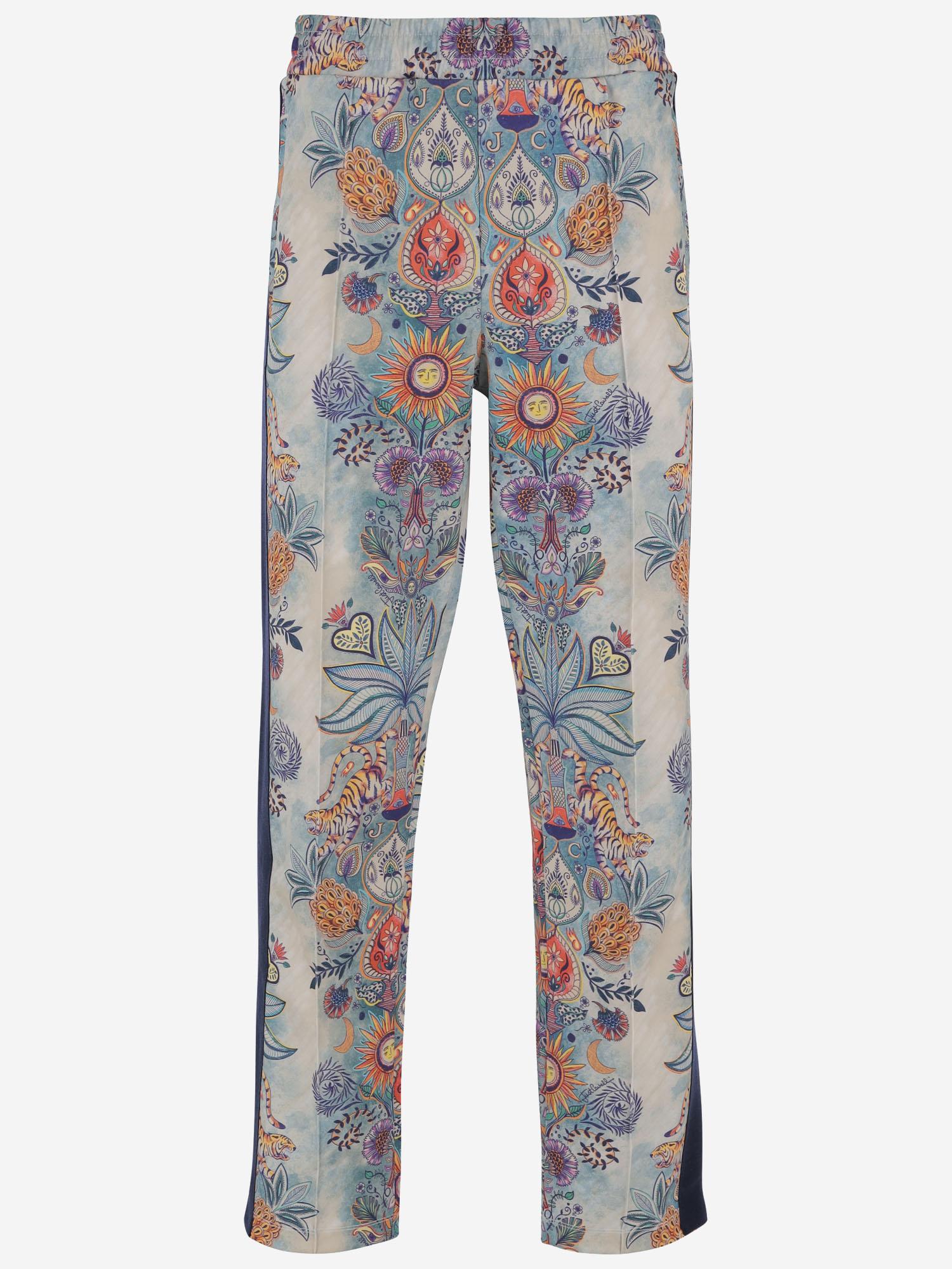 PANTALONI IN NYLON STRETCH CON MOTIVO FLOREALE 80OAAE11 CF120R86 JUST CAVALLI 