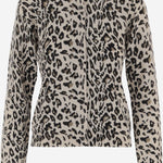 CARDIGAN IN LANA E CASHMERE STAMPA LEOPARDATA 25517640 909 ALLUDE 