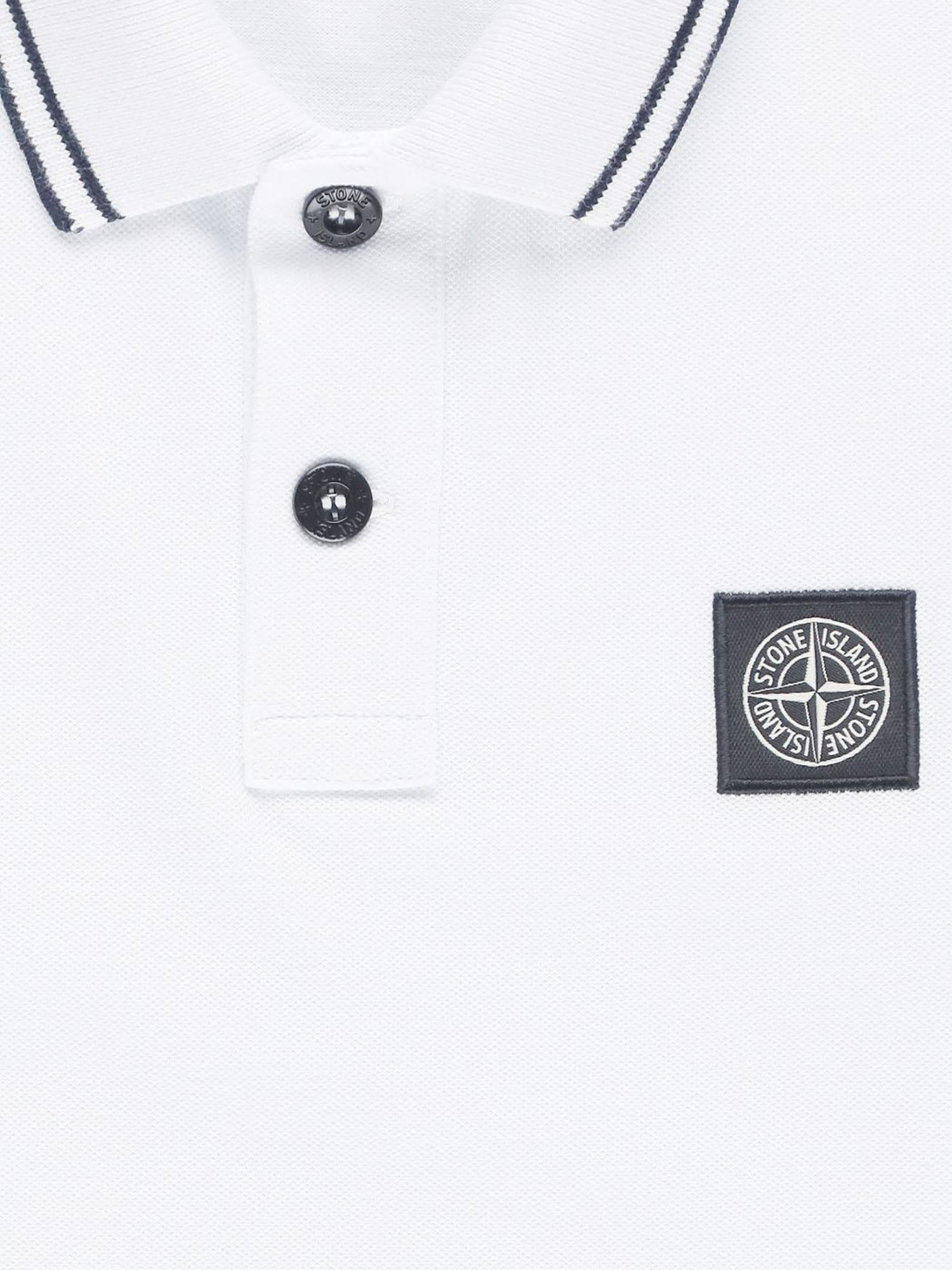 POLO IN COTONE STRETCH CON LOGO 2200001 S0018V1001 STONE ISLAND KIDS 