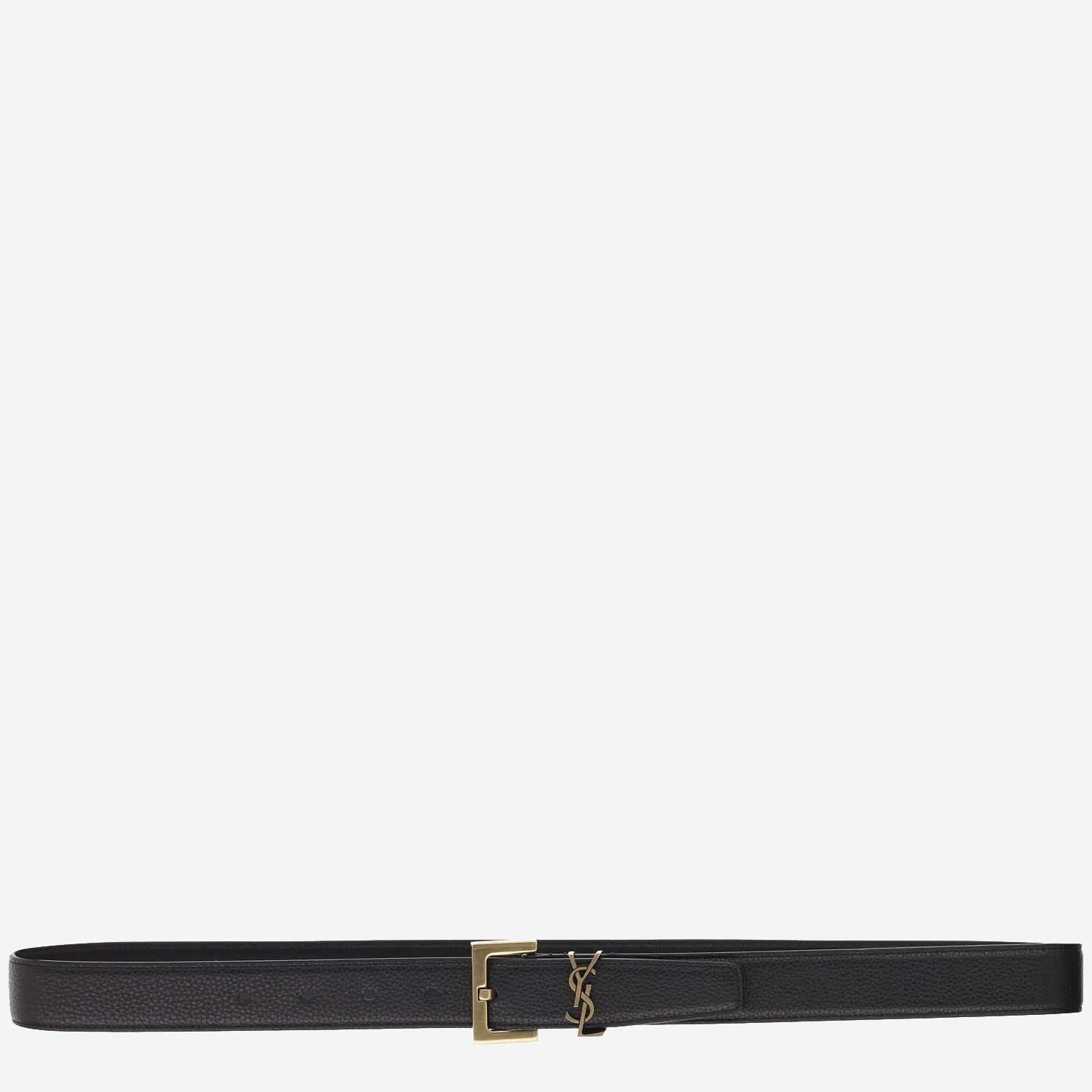 CINTURA IN PELLE CASSANDRE 634437 DTI0W1000 SAINT LAURENT 