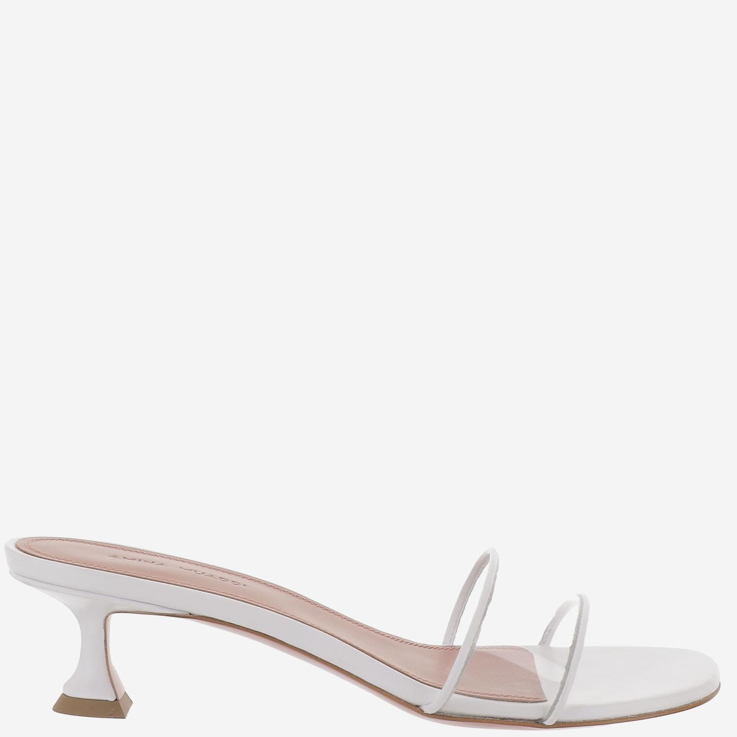 Sandali andreea glass ANDREEAGLASSSLIPPER 45WHITETRANSPARENT AMINA MUADDI 