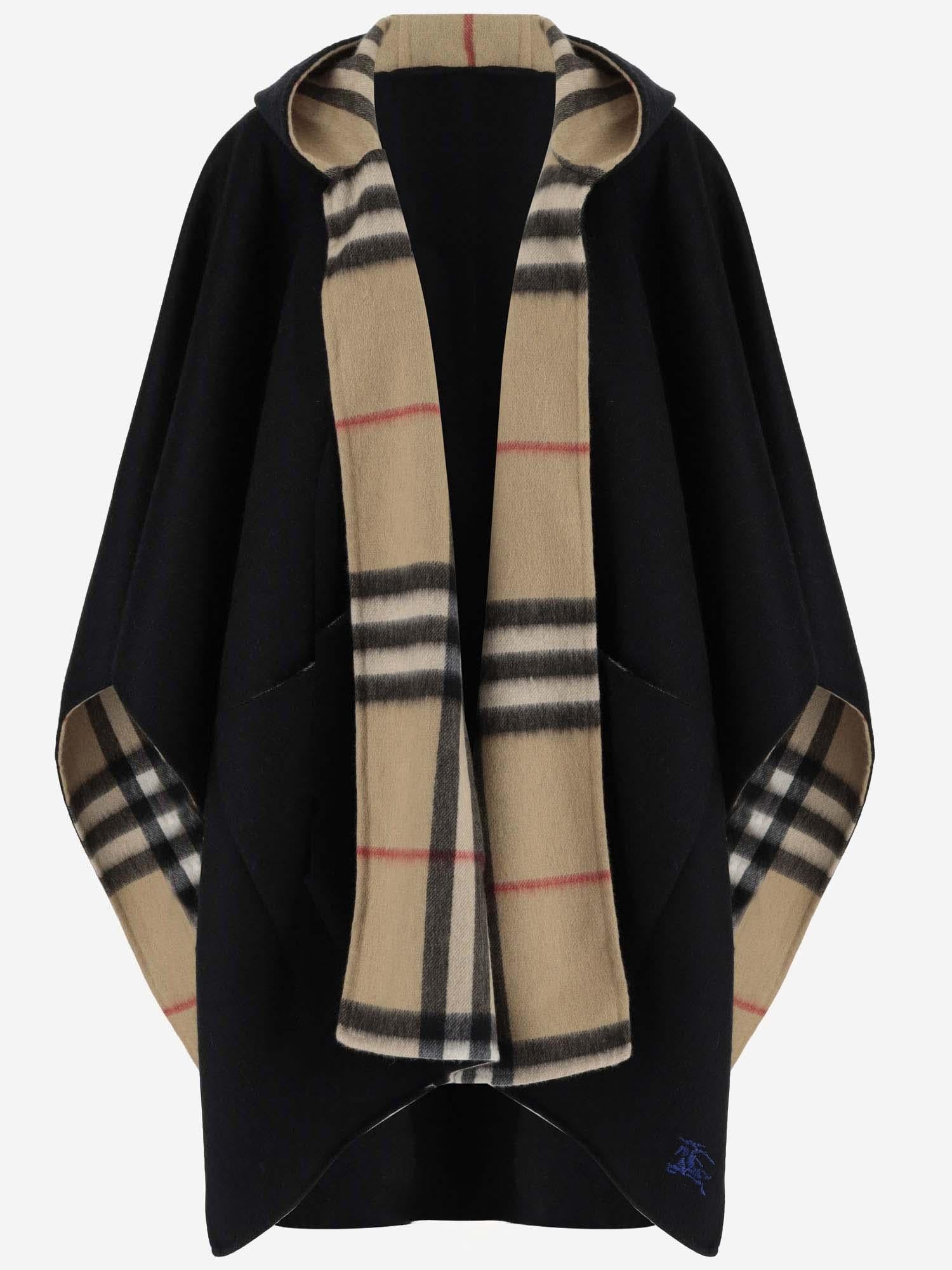MANTELLA REVERSIBILE IN CASHMERE 8079201 BLACKARCHBCHK BURBERRY 