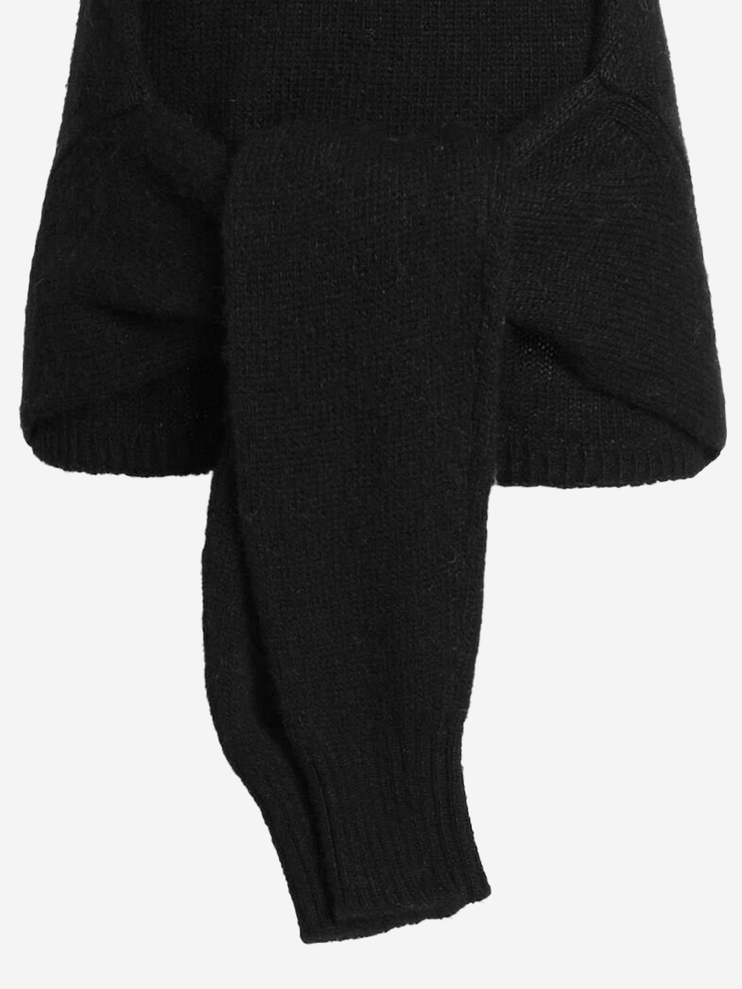 CANOTTA NERA IN MISTO LANA FXT72T JGME2N0000 DOLCE & GABBANA 