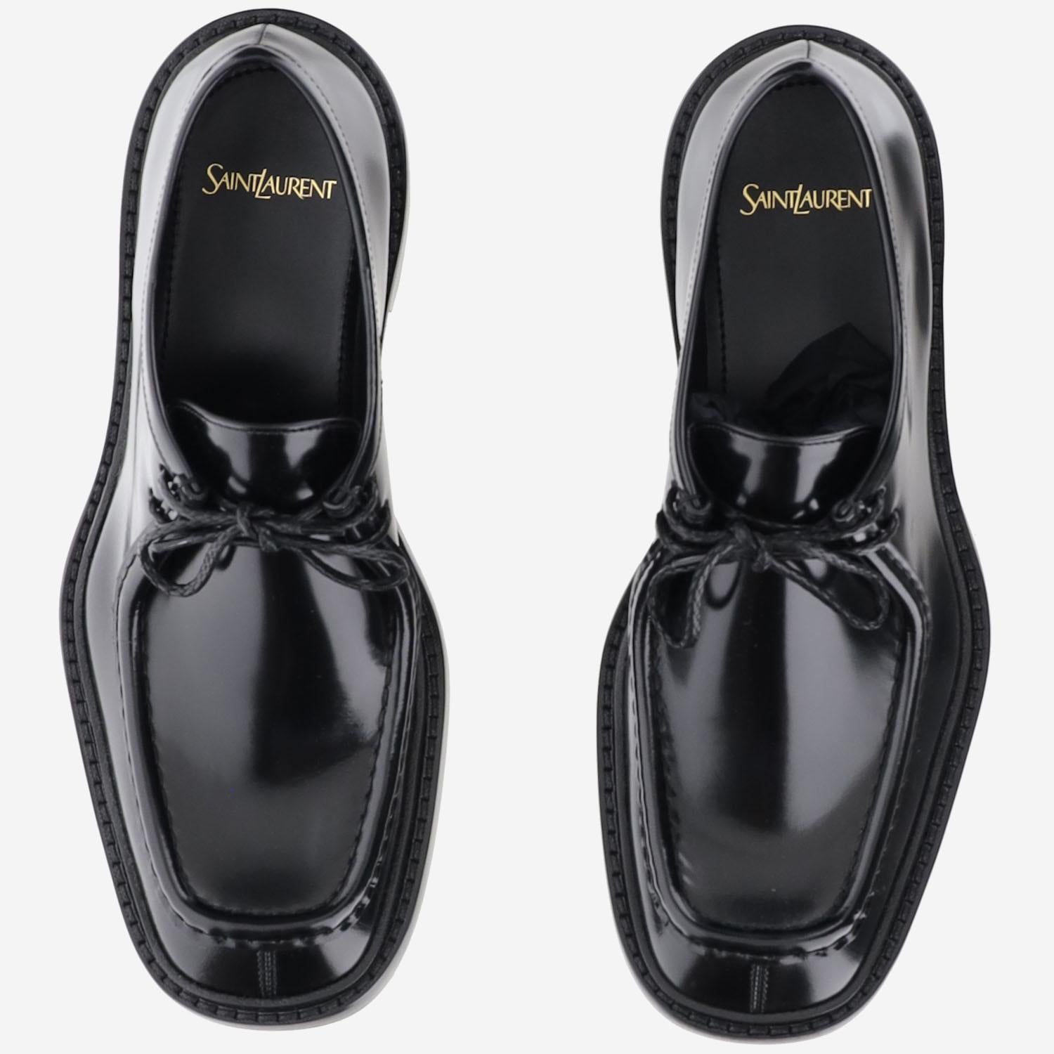 MOCASSINI HARVEY IN PELLE LUCIDA 845067 AAEHH1000 SAINT LAURENT 