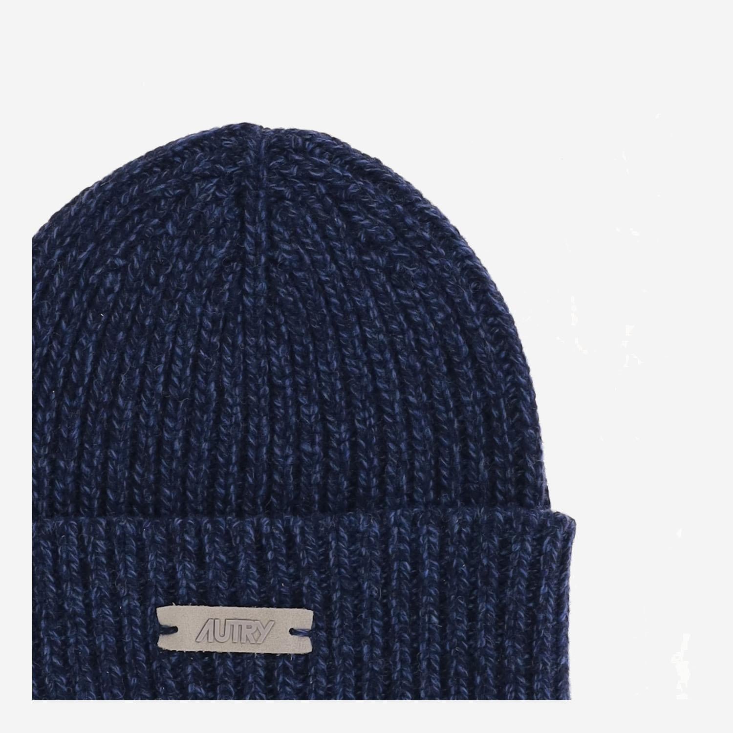 BEANIE IN LANA CON LOGO BEPUT7KB BLUE AUTRY 