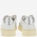 SNEAKERS MEDALIST LOW IN PELLE AULWLL05 WHTSILVER AUTRY 