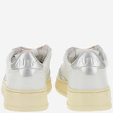 SNEAKERS MEDALIST LOW IN PELLE AULWLL05 WHTSILVER AUTRY 