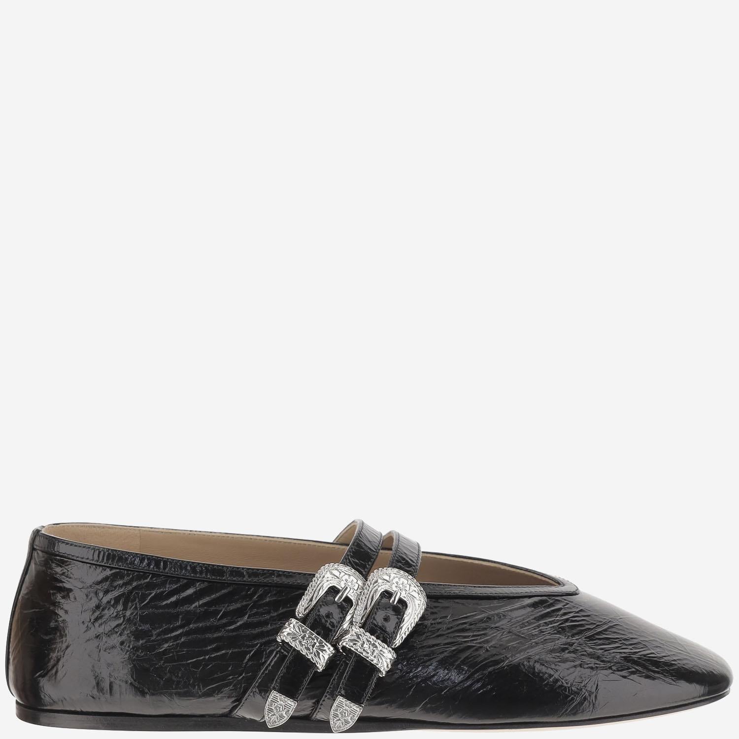 BALLERINE CLAUDIA IN PELLE LAMINATA BCSNPLBLA BLA LE MONDE BERYL 