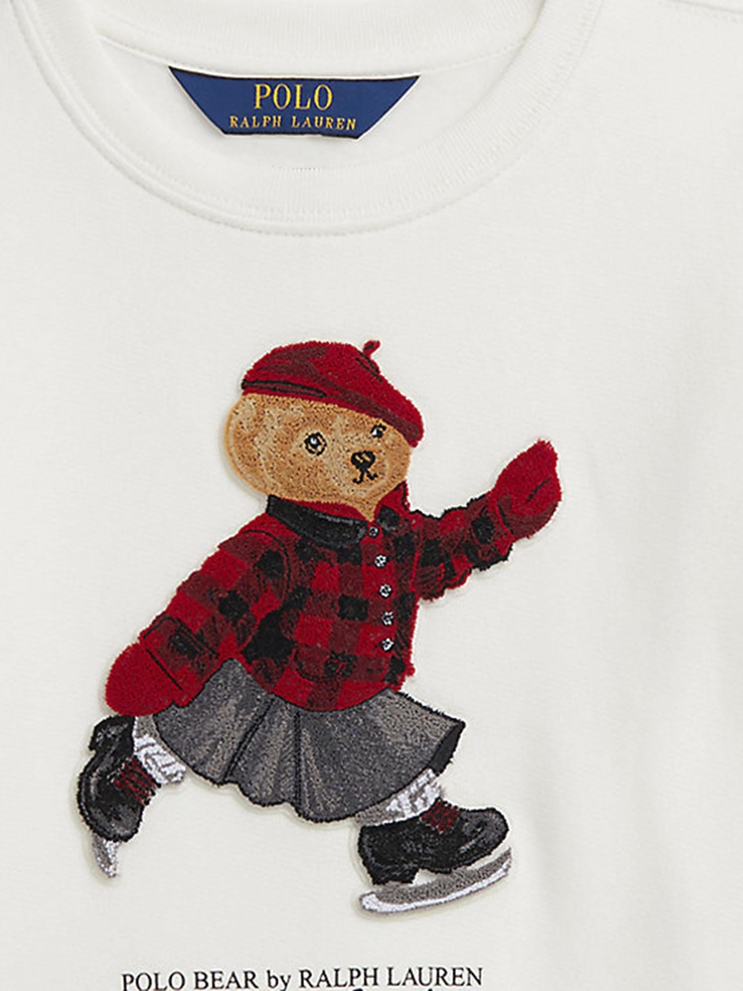 FELPA IN COTONE CON STAMPA POLO BEAR 313981087 001 POLO RALPH LAUREN KIDS 