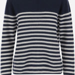 MAGLIONE IN CASHMERE CON MOTIVO A RIGHE P2C110 V110 BRUNO MANETTI 