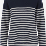 MAGLIONE IN CASHMERE CON MOTIVO A RIGHE P2C110 V110 BRUNO MANETTI 