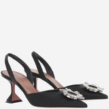 Begum Slingback in seta BEGUMSLING BLACKSATIN AMINA MUADDI 