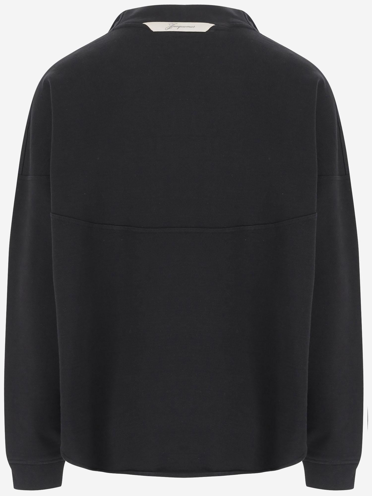 FELPA ROND CARRÉ CON COLLO DOLCEVITA E ZIP SSM00321AJ00255 990 JACQUEMUS 