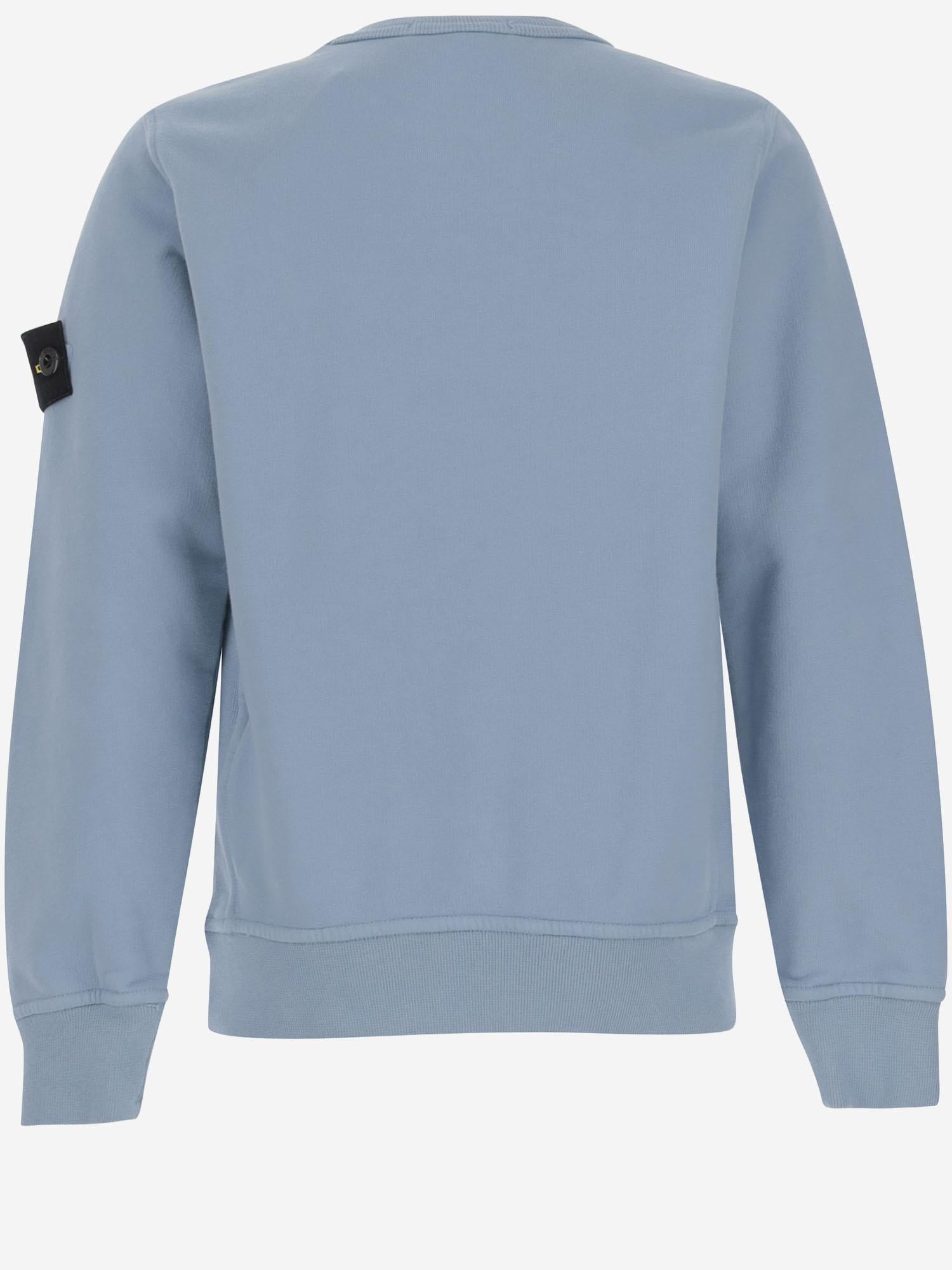 FELPA IN COTONE STRETCH CON LOGO 6100001 S0A20V004A STONE ISLAND KIDS 