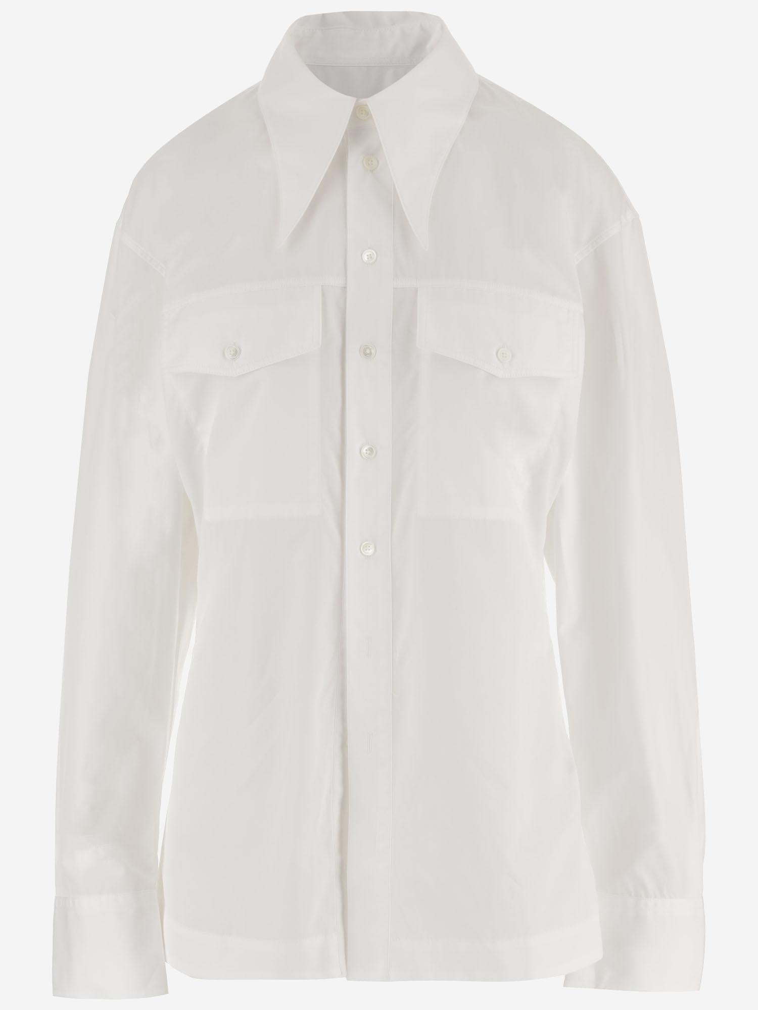 Camicia in cotone con colletto a punta FSH807CO0063 100 AMI 