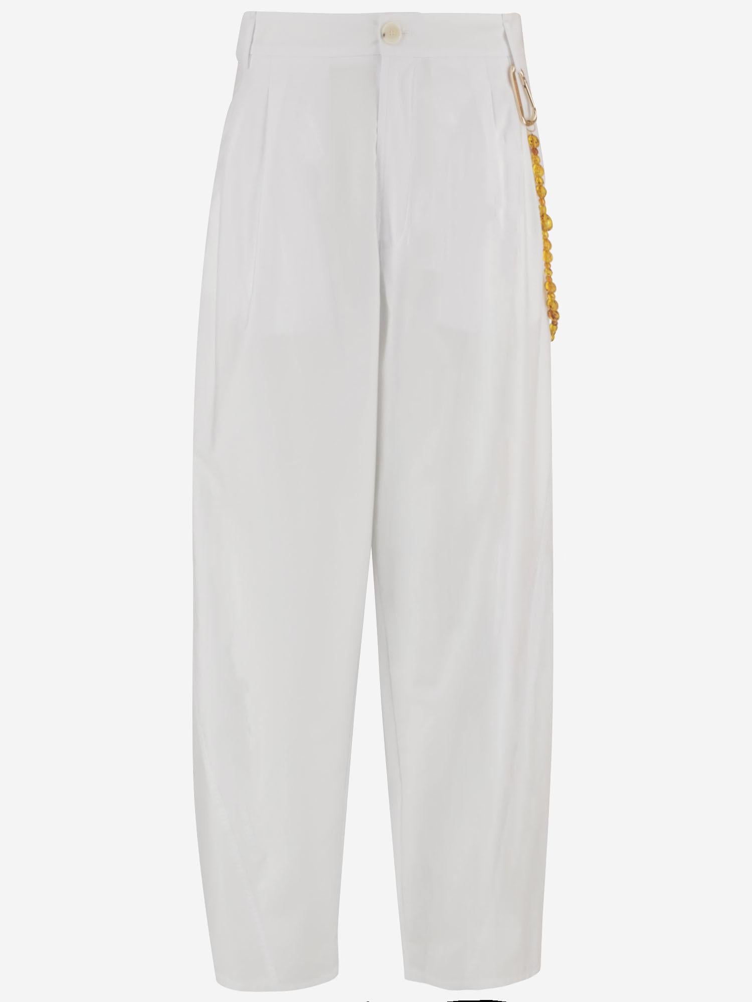 PANTALONI PHEBE IN COTONE CON DETTAGLIO DECORATIVO WTR36 FAC1620001 DARKPARK 