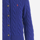 CARDIGAN IN LANA E CASHMERE CON LOGO 211972104 010 POLO RALPH LAUREN 