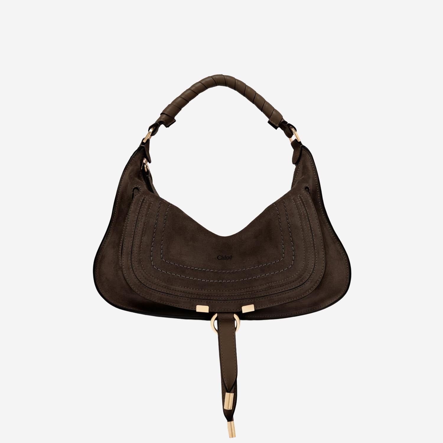 BORSA A SPALLA MARCIE PICCOLA IN PELLE SCAMOSCIATA CH26SS882P37 24X CHLOE 