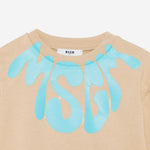 Felpa IN COTONE con logo S6MSJUSW220 178 MSGM KIDS 