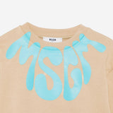 Felpa IN COTONE con logo S6MSJUSW220 178 MSGM KIDS 