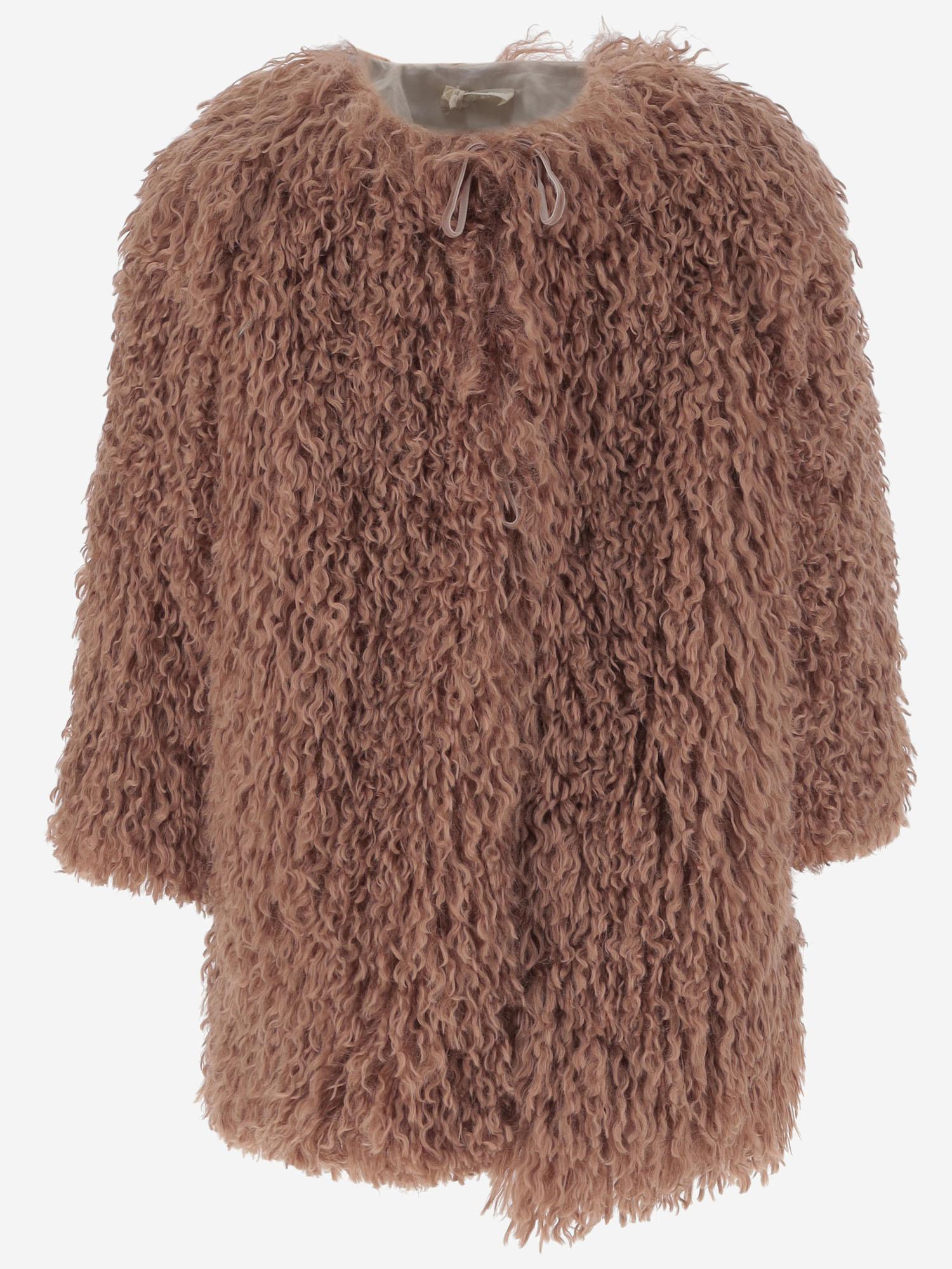 CAPPOTTO FUNKY IN NYLON CON MOTIVO DI PELLICCIA 31548071 069 BABE & TESS BAMBINO 