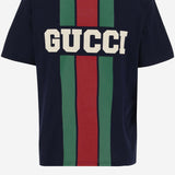 T-SHIRT IN COTONE CON LOGO 575114 XJGN74392 GUCCI KIDS 