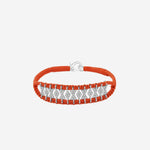 BRACCIALE ARGENTO CON TESSUTO INTRECCIATO BUZIOS ORANGE SILVIA BINI GIOIELLI 