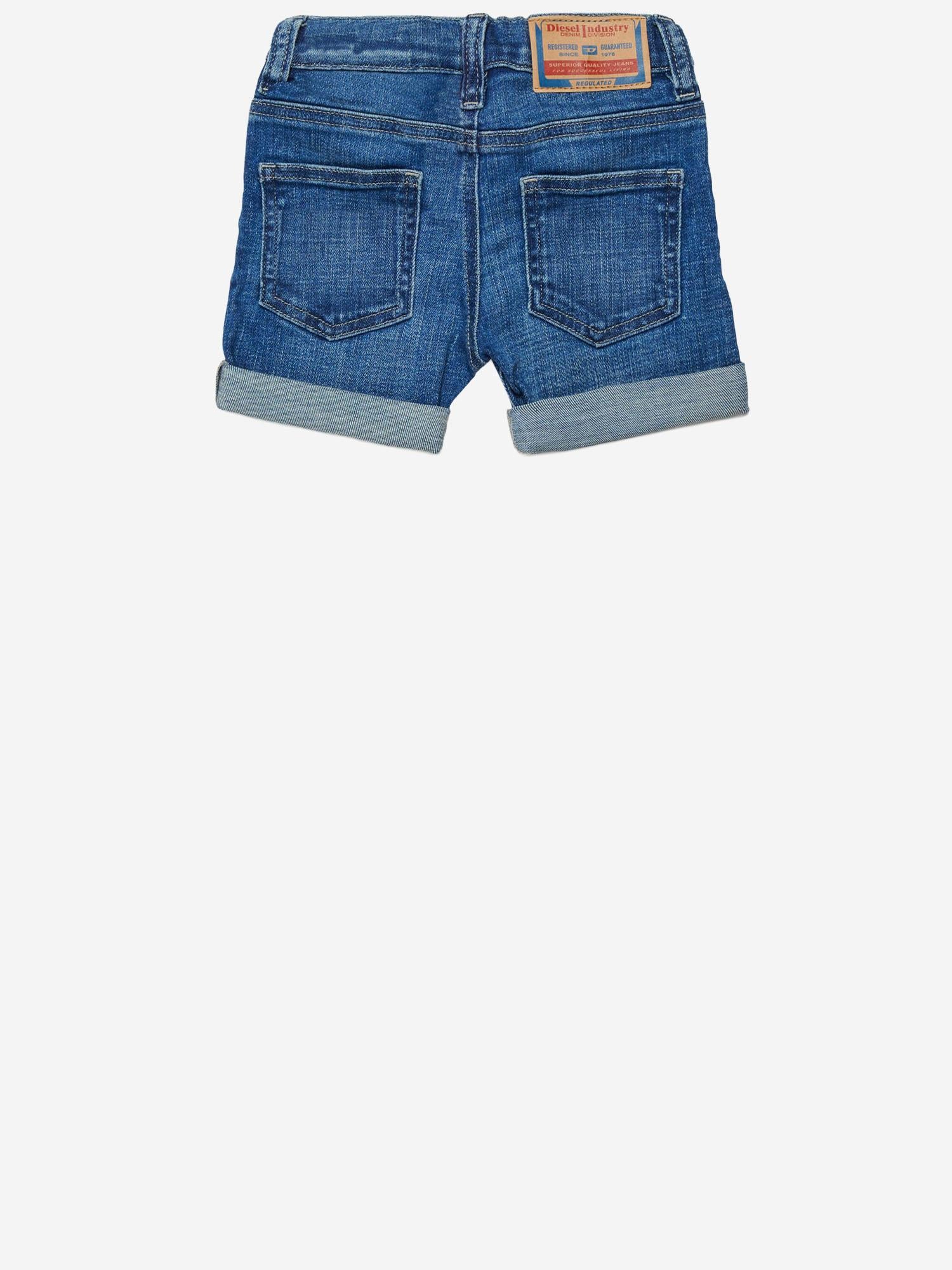 JEANS CORTI PGALLYB IN COTONE STRETCH K00361 KXBSCK01 DIESEL KIDS 