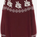 MAGLIONE IN LANA CON MOTIVO FLOREALE 297925 BORDEAUX MAGDA BUTRYM 