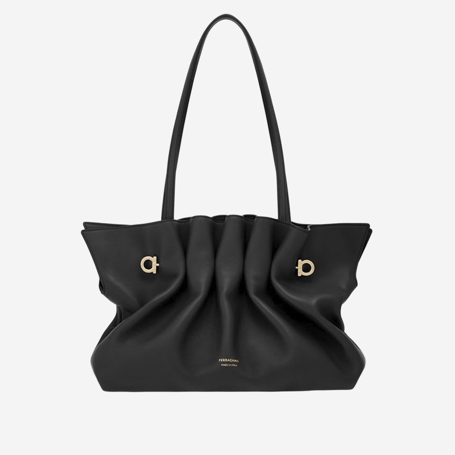 BORSA A SPALLA IN PELLE 219960 004NERONERO SALVATORE FERRAGAMO 