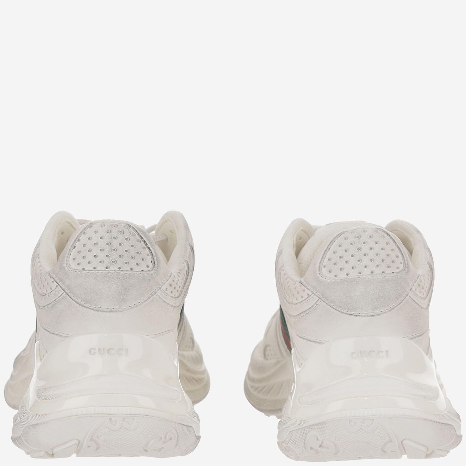 SNEAKERS ROCHELLE IN PELLE CON WEB 854041 AAF0H9246 GUCCI 