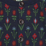 CARDIGAN IN COTONE CON MOTIVO FLOREALE 7526 DARKNAVYFLOWER FUB KIDS 